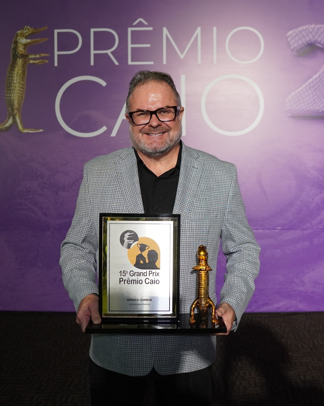 Arnold Correia, fundador e CEO da Atmo, em noite de premiação